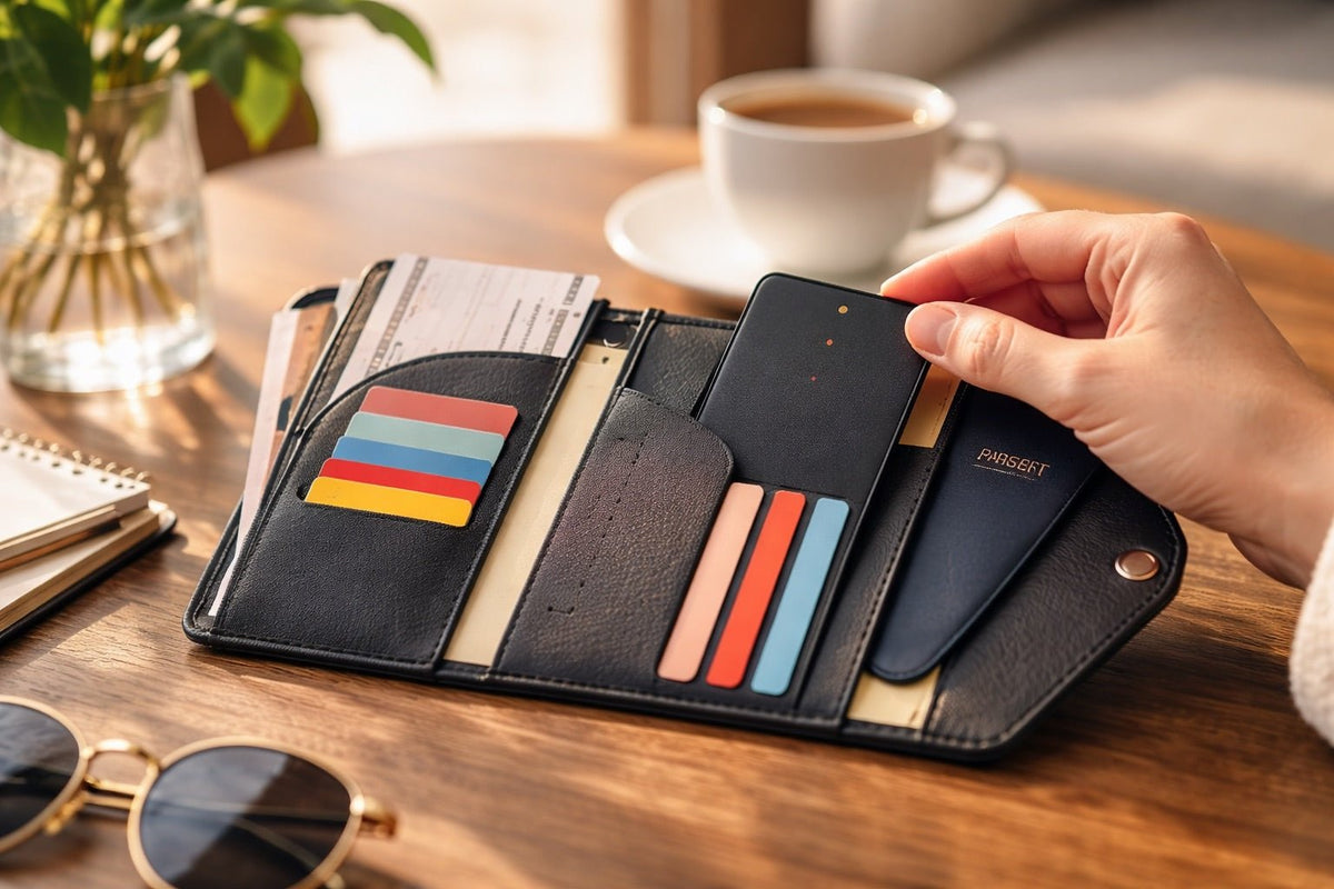 ultra slim wallet tracker card showing thin design that fits seamlessly inside any wallet