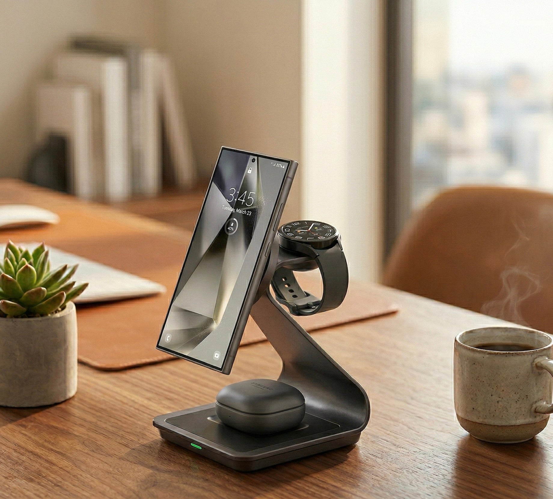 samsung charging station with 3 in 1 charging dock for phone galaxy watch and wireless earbuds