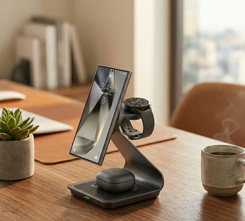 samsung charging station with 3 in 1 charging dock for phone galaxy watch and wireless earbuds